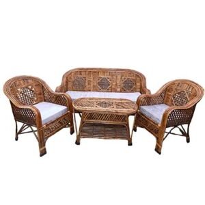 Cane Sofa Set with CentreTable